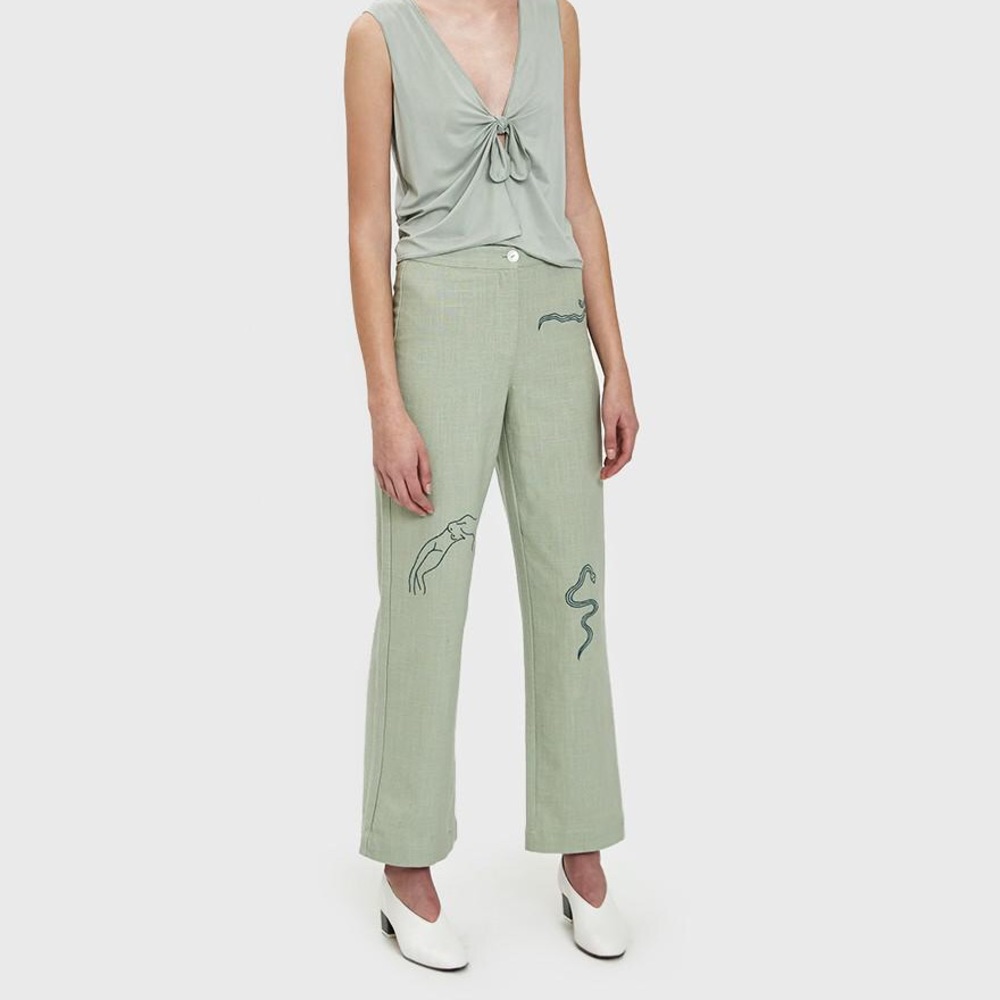 Paloma Wool Vera Trouser SZ 38 in Aquamarine